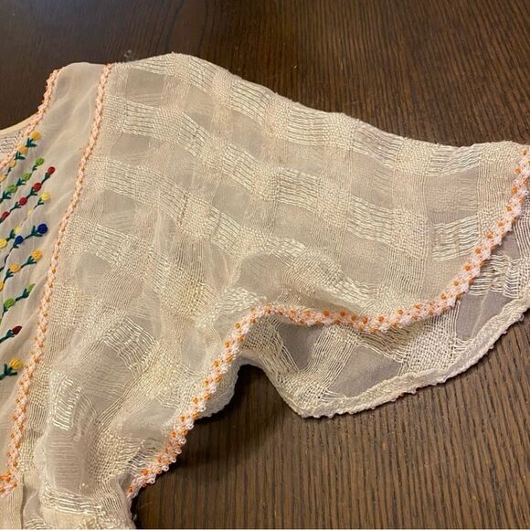 Free People | New Romantics | Rainbow Sheer Flower Bud Embroidered Tunic - Picture 6 of 10